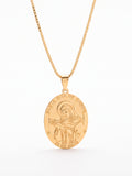 Corrente Santa Rita de Cássia - veneziana - banhado a ouro 18k
