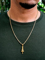 Pingente Opaxorô de Oxalá G - banhado  a ouro 18k - foto 2