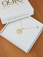 Pingente amor infinito pezinhos - banhado a ouro 18k - foto 2