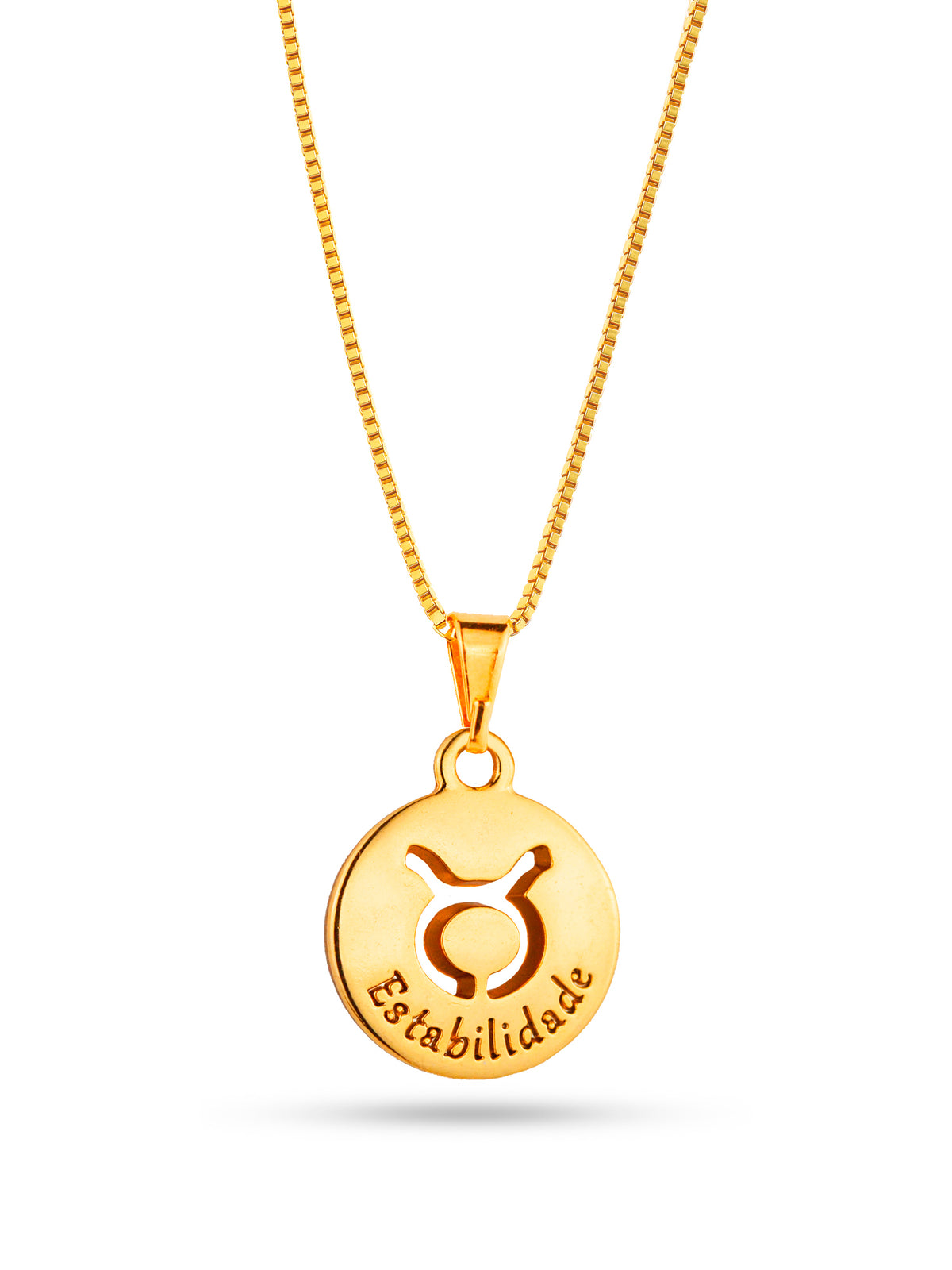 Corrente signo Touro - veneziana - banhado a ouro 18k - foto 3
