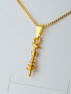 Corrente Opaxorô de Oxalá - veneziana - banhado  a ouro 18k - foto 6
