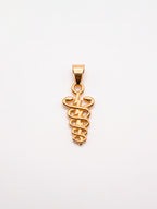 Pingente fisioterapia 1,9 x 1,1 cm - banhado a ouro 18k