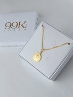 Corrente medalha Iemanjá - veneziana - banhado a ouro 18k - foto 6