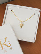 Corrente menina vazado - veneziana - banhado a ouro 18k - foto 3