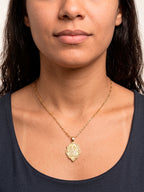 Corrente Cosme e Damião - elo longo - banhado a ouro 18k - foto 4