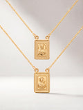 Escapulário sagrado Coração de Jesus "moldura" - veneziana - banhado a ouro 18k