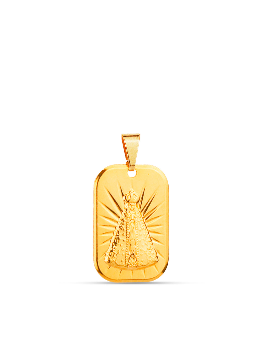 Pingente placa Nossa Senhora - banhado a ouro 18k