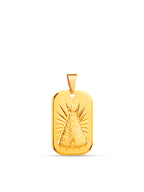 Pingente placa Nossa Senhora - banhado a ouro 18k