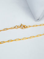 Corrente Cruz Tradicional - elo longo - banhado a ouro 18k - foto 3