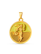 Pingente medalha Oxum amarelo - banhado a ouro 18k