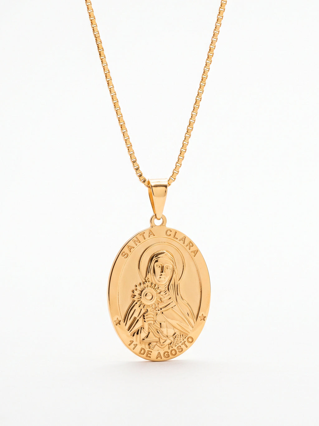 Corrente Santa Clara - veneziana - banhado a ouro 18k