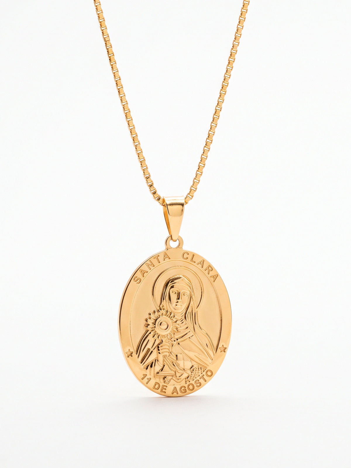 Corrente Santa Clara - veneziana - banhado a ouro 18k