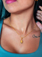 Corrente Búzio - veneziana - banhado a ouro 18k - foto 2