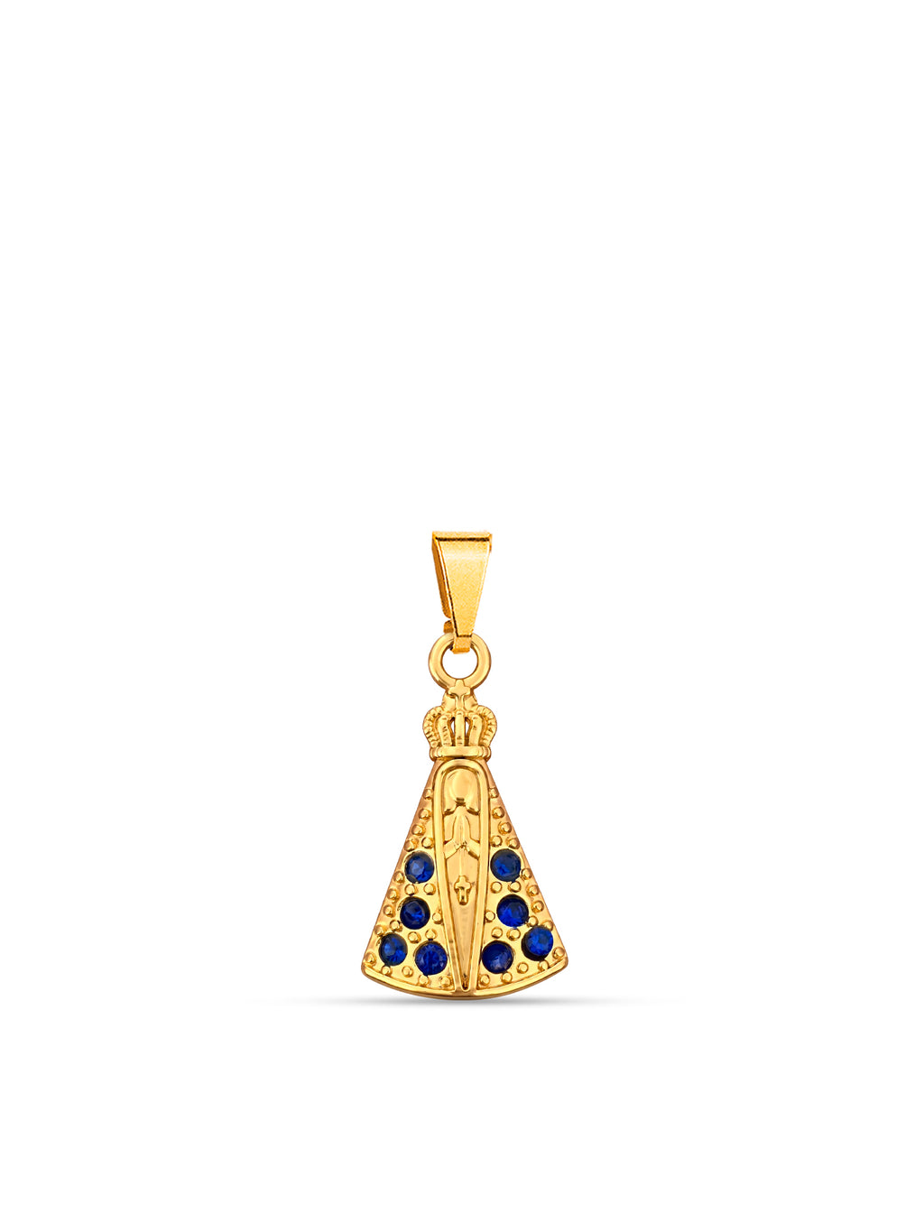 Pingente Nossa Senhora Cravejado - banhado a ouro 18k