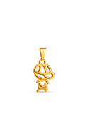 Pingente menino vazado - banhado a ouro 18k