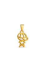 Pingente menino vazado - banhado a ouro 18k