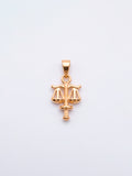 Pingente direito 1,7 x 1,2 cm - banhado a ouro 18k
