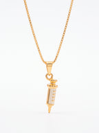Corrente enfermagem - veneziana - banhado a ouro 18k - foto 2