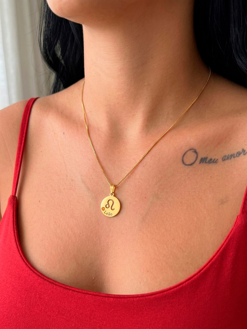 Pingente signo Leão - banhado a ouro 18k - foto 2