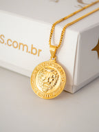 Corrente Leão da Tribo de Judah - banhado a ouro 18k - foto 3
