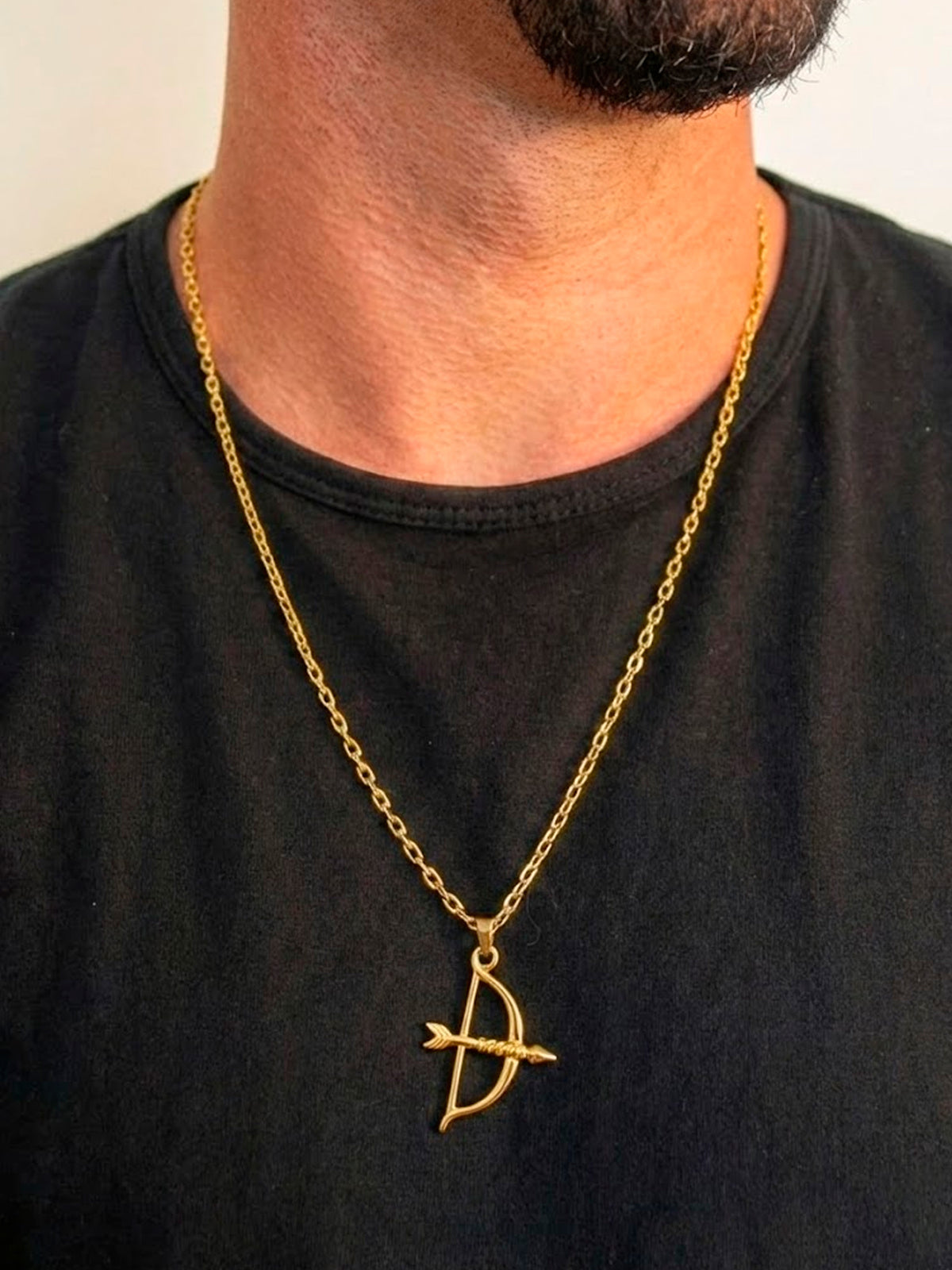 Pingente Ofá de Oxossi G - banhado a ouro 18k - foto 3