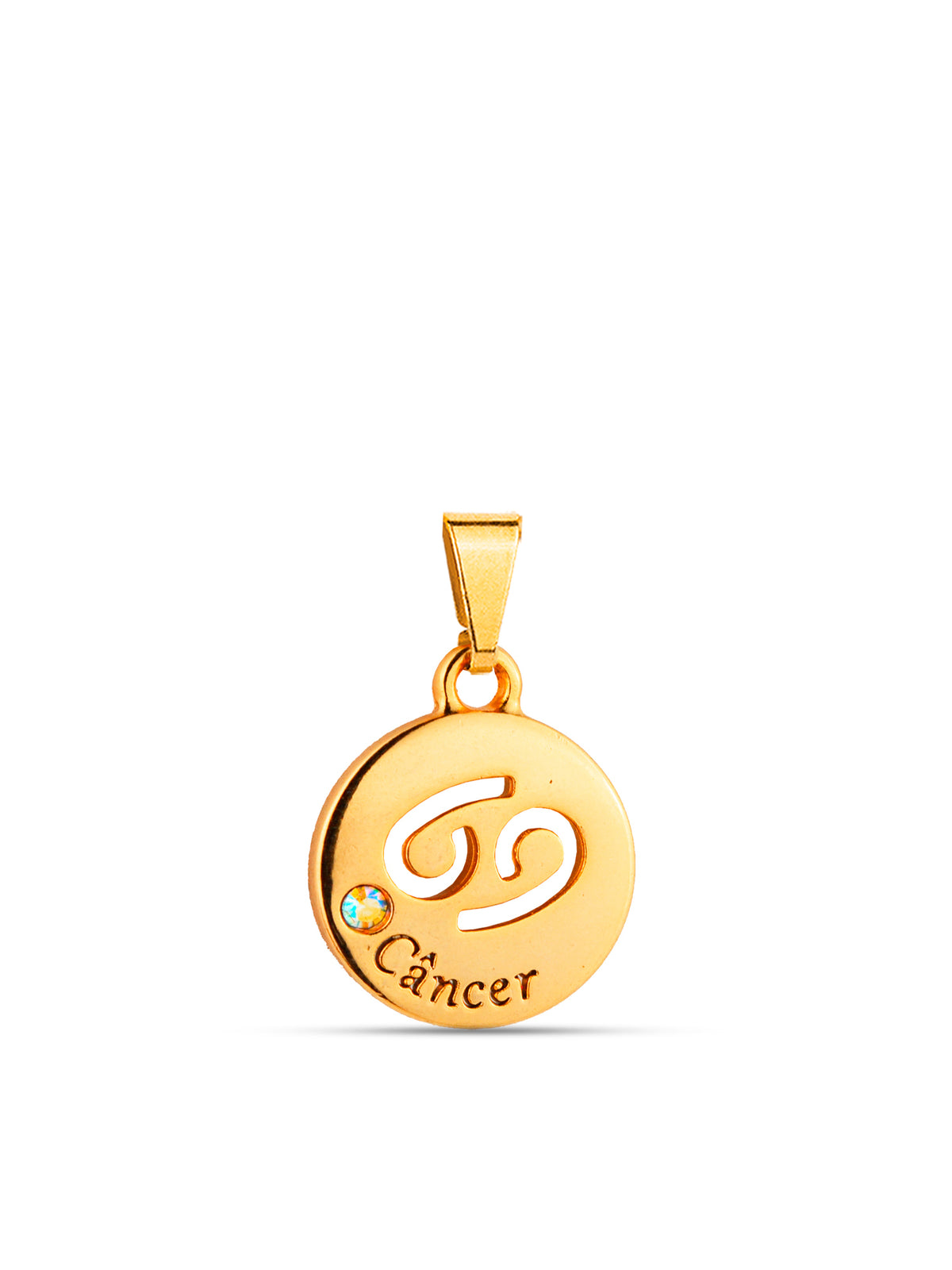 Pingente signo Câncer - banhado a ouro 18k