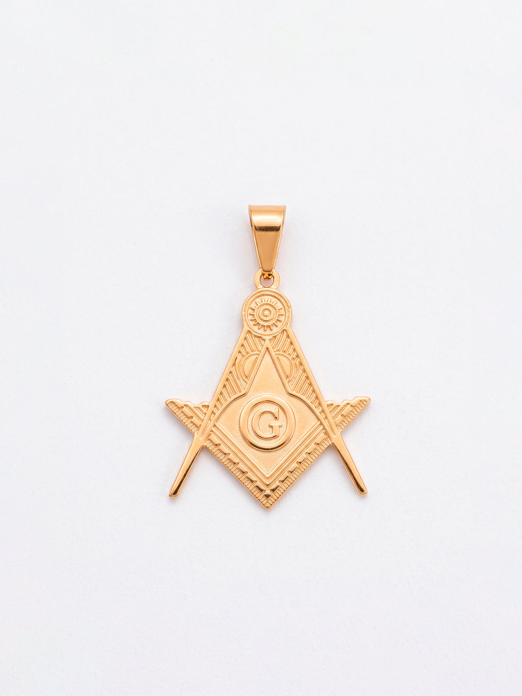 Pingente Maçonaria 2,5 x 2,3 cm - banhado a ouro 18k