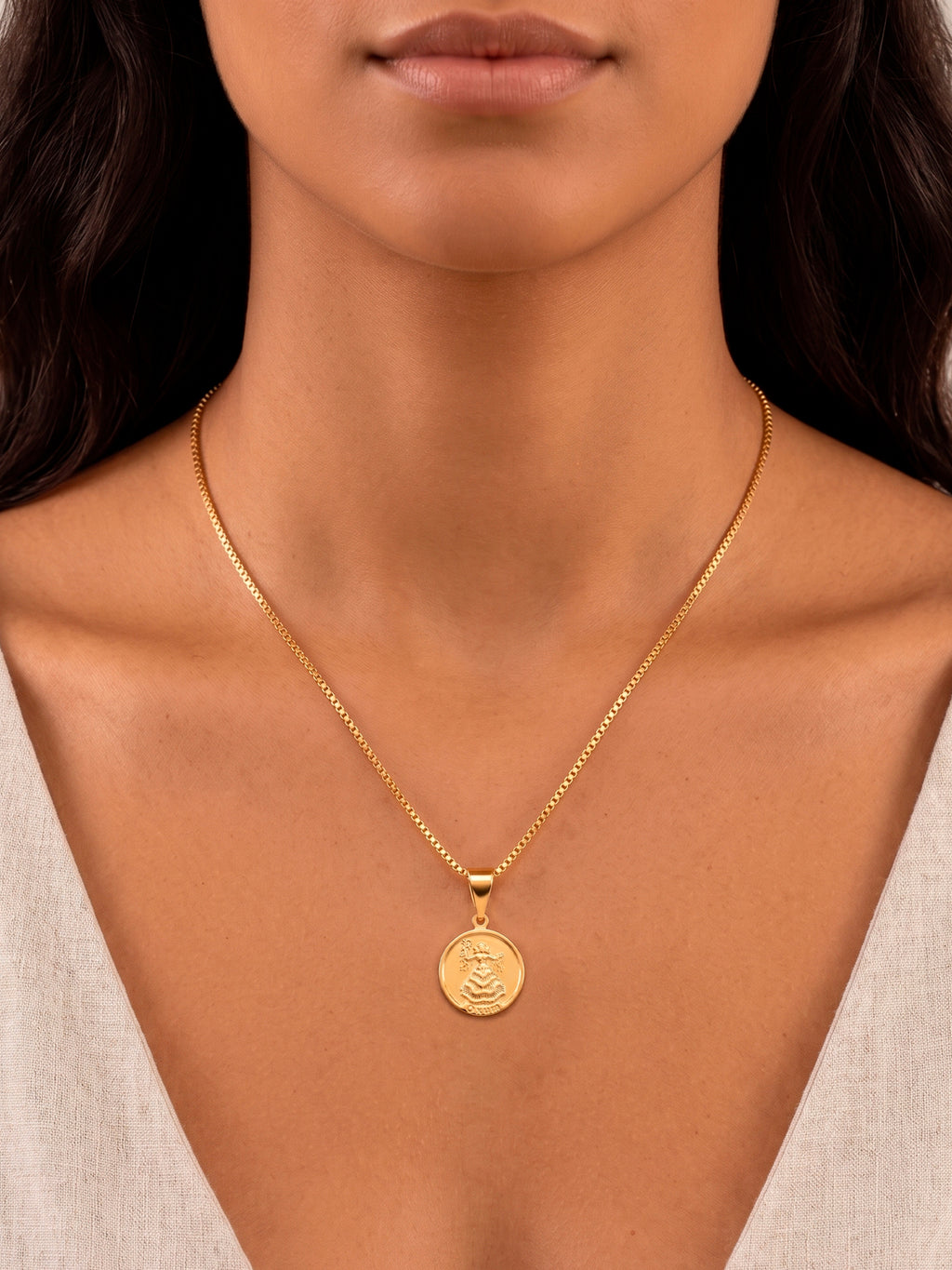 Pingente medalha Oxum - banhado a ouro 18k - foto 2