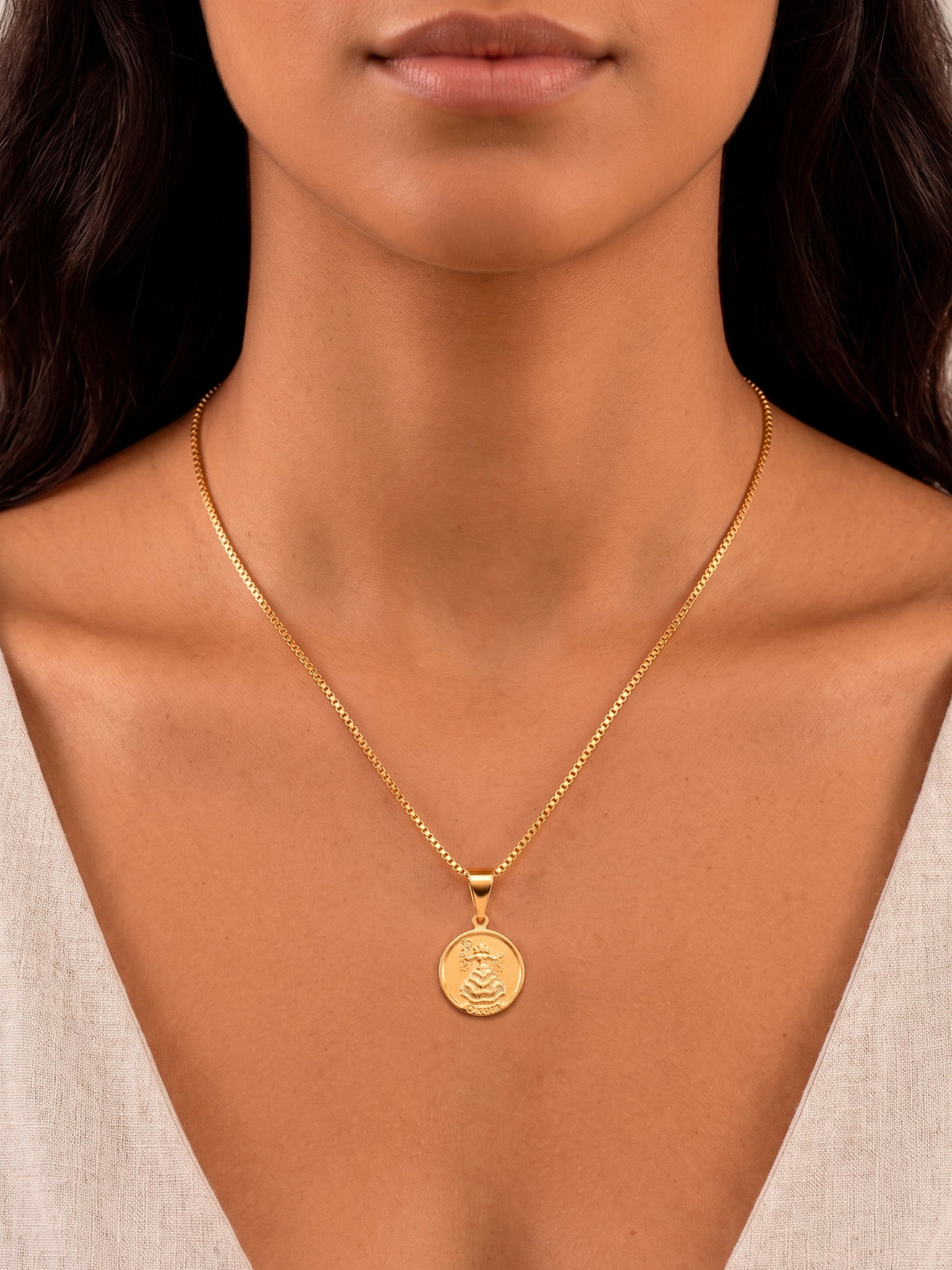 Pingente medalha Oxum - banhado a ouro 18k - foto 2