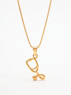 Corrente medicina - veneziana - banhado a ouro 18k