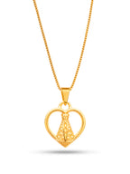Corrente Nossa Senhora Coração - veneziana - banhado a ouro 18k