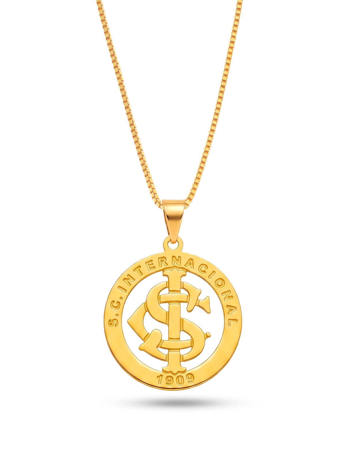 Corrente Internacional vazado - veneziana - banhado a ouro 18k