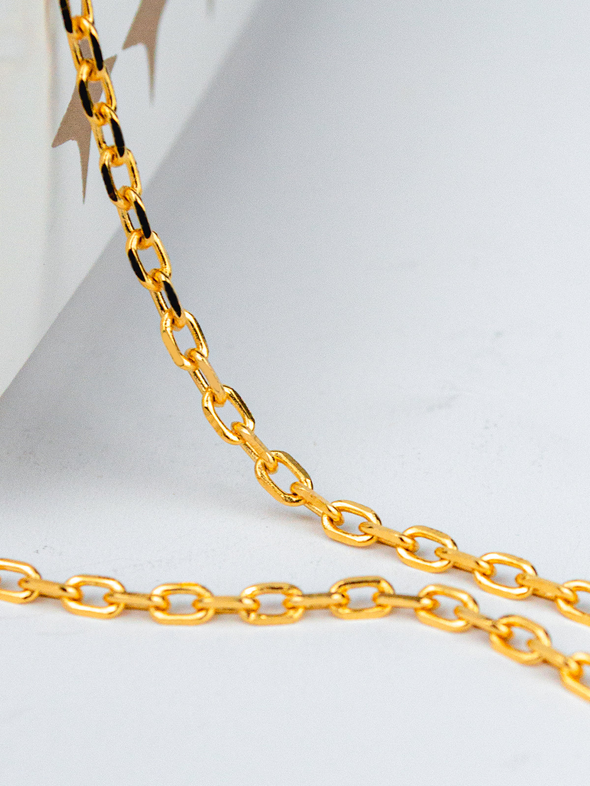 Corrente Cadeado 3 mm - fecho canhão - banhado a ouro 18k - foto 4