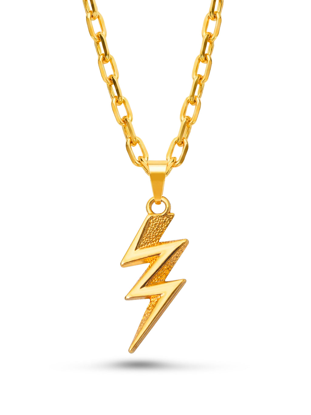 Corrente Raio de Iansã - cadeado - banhado a ouro 18k