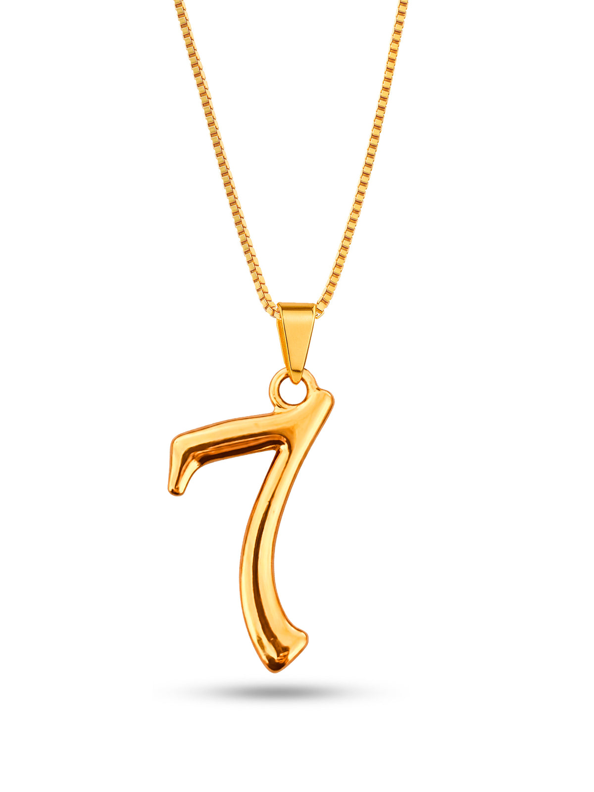 Corrente Sete - veneziana - banhado a ouro 18K