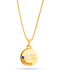 Corrente signo Aquário - veneziana - banhado a ouro 18k