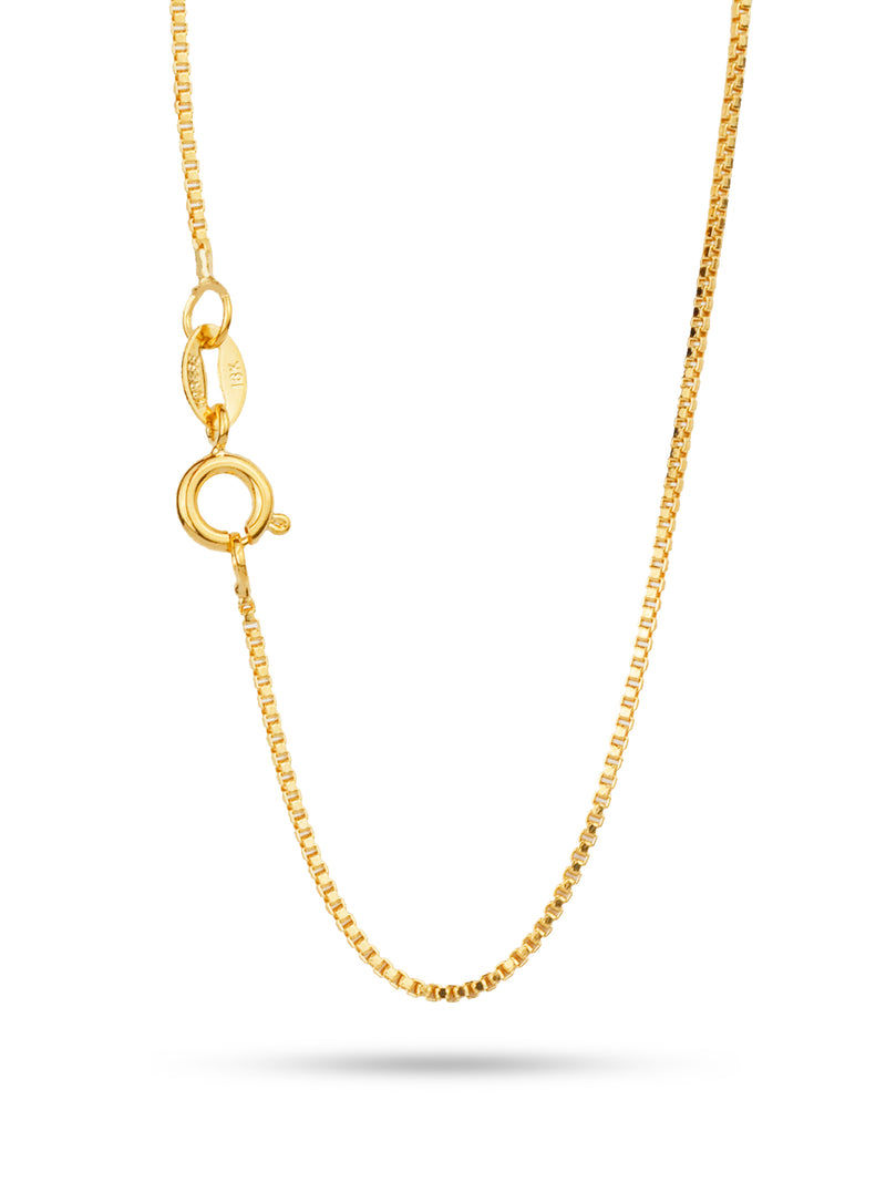 Corrente Veneziana 1,2 mm - fecho tradicional - banhado a ouro 18k
