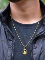 Corrente Nossa Senhora Oval vazado - veneziana - banhado a ouro 18k - foto 4