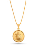 Corrente medalha Oxalá - veneziana - banhado  a ouro 18k