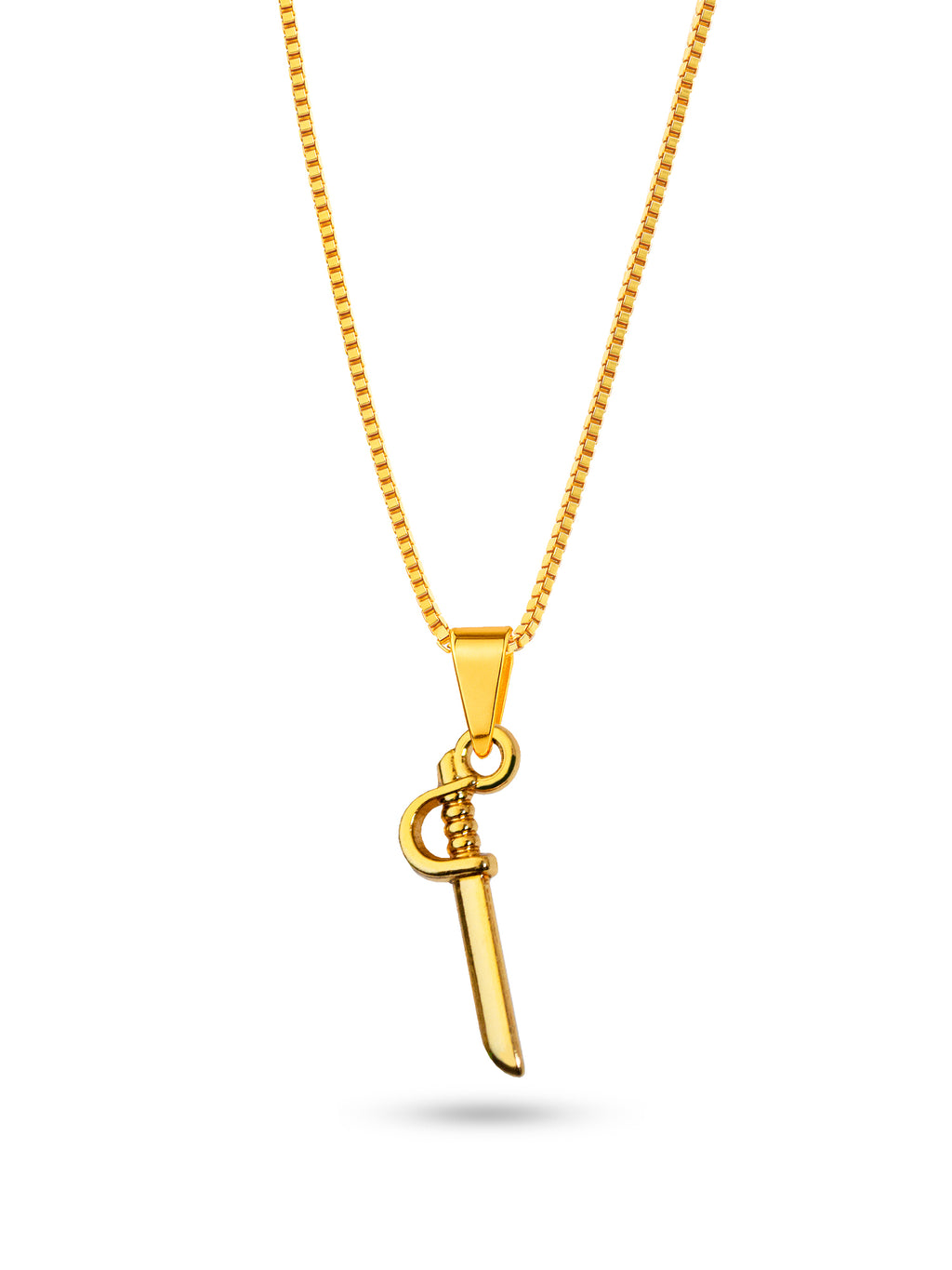 Corrente Espada de Ogum - veneziana - banhado a ouro 18k
