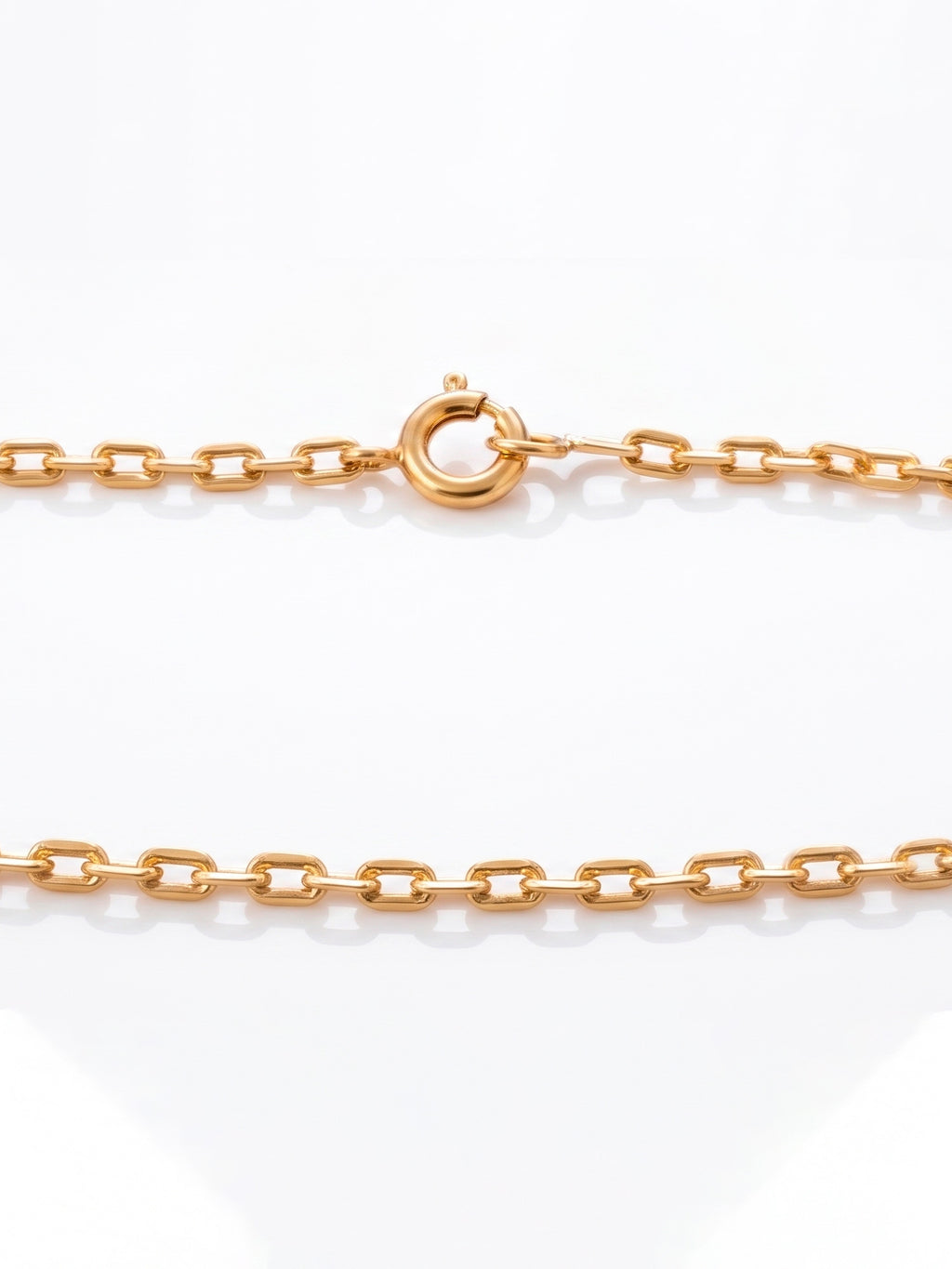Pulseira Cadeado - 2 mm - banhada a ouro 18k
