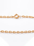 Pulseira Cadeado - 2 mm - banhada a ouro 18k