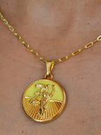 Corrente medalha Oxum amarelo - elo longo - banhado a ouro 18k - foto 3
