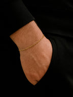 Pulseira elo longo - 2 mm - banhada a ouro 18k - foto 2