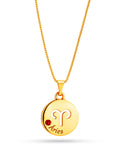 Corrente signo Áries - veneziana - banhado a ouro 18k