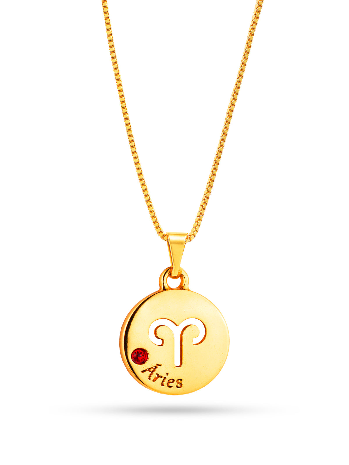 Corrente signo Áries - veneziana - banhado a ouro 18k