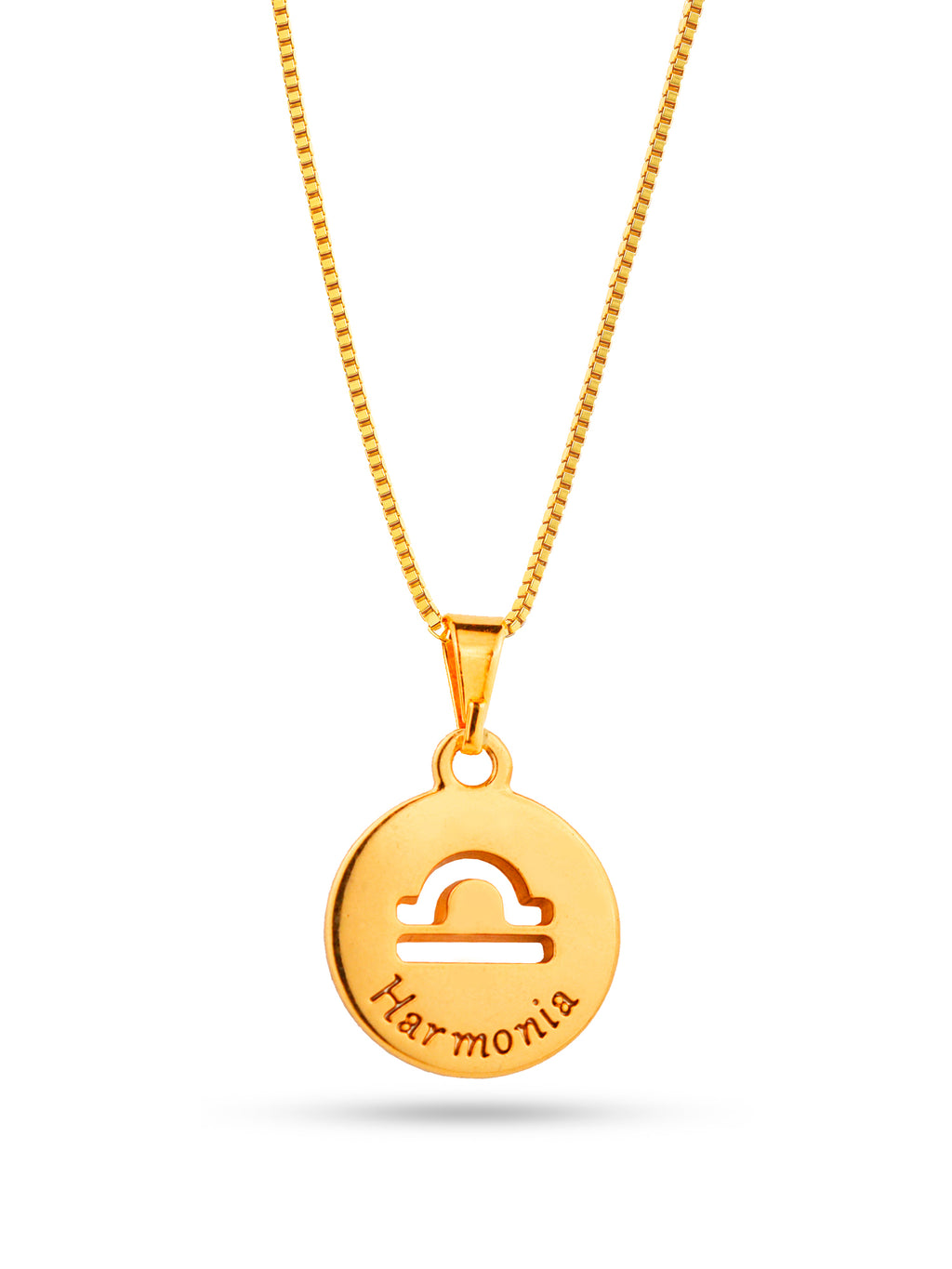 Corrente signo Libra - veneziana - banhado a ouro 18k - foto 3