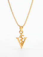 Corrente veterinária - veneziana - banhado a ouro 18k