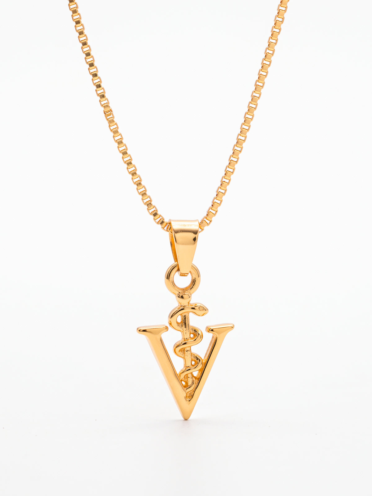 Corrente veterinária - veneziana - banhado a ouro 18k