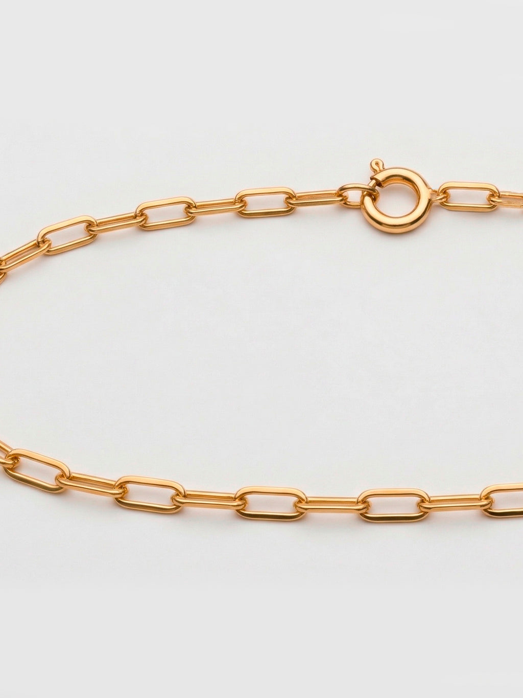 Pulseira elo longo - 2 mm - banhada a ouro 18k - foto 3